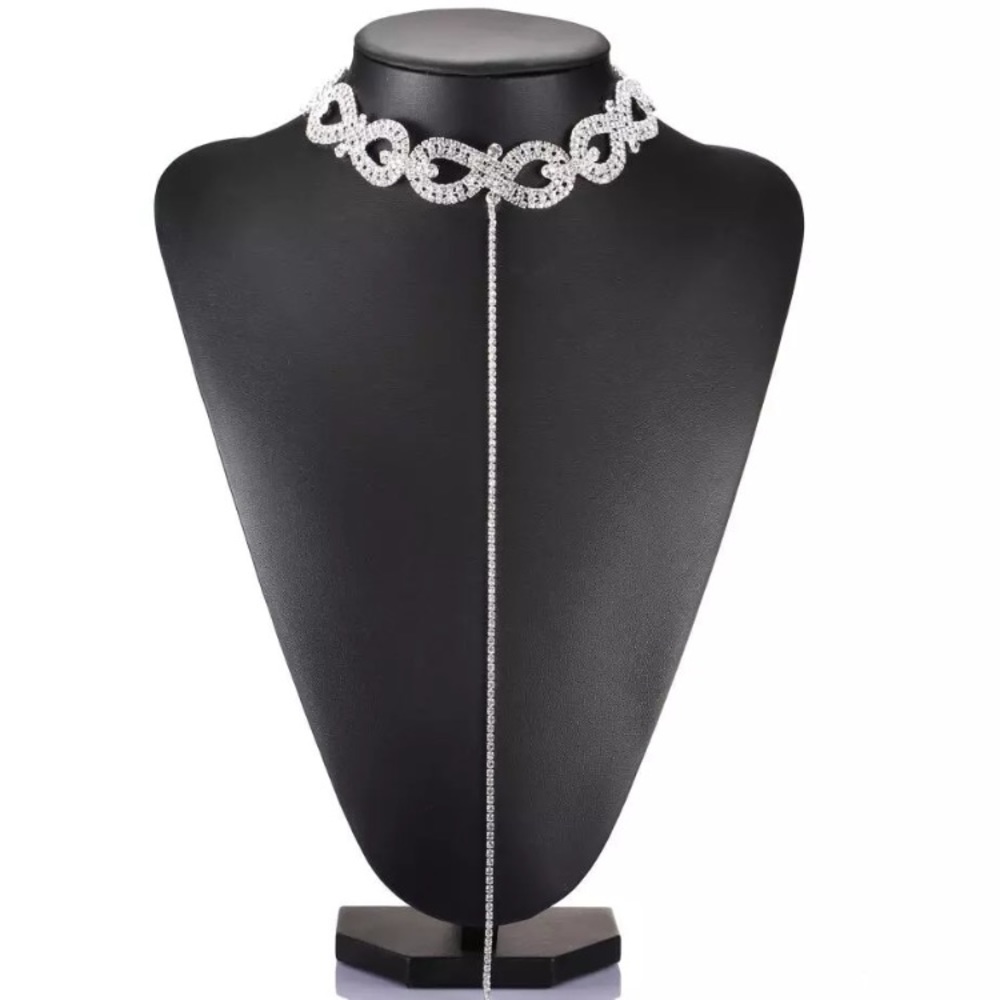 New! Rhinestone Statement Necklace - Picture 2 of 7